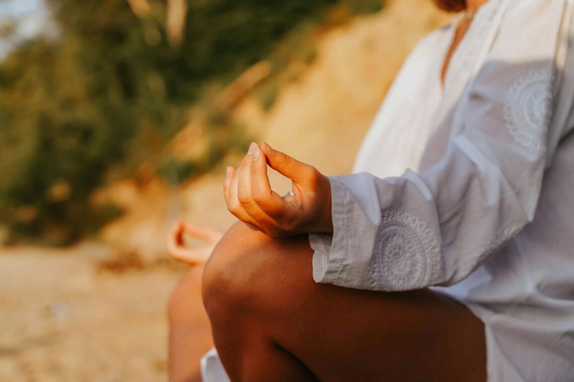 nervous system, a person meditating