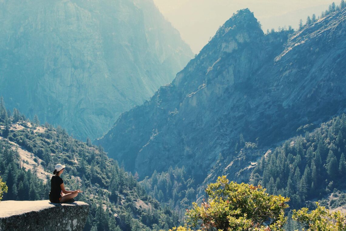 self support, photography of a woman meditating